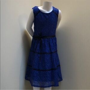 Girls Blue Lace Dress